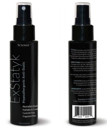 ExStatyk Anti Static Hypoallergenic Spray - Anti-Frizz, Fragrance-Free, Unscented - Buy Online on GoSupps.com