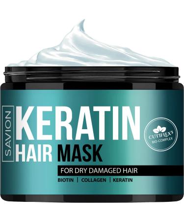 SAVION Keratin Complex Hair Treatment Mask for deep damaged hair roots and dry damaged hair