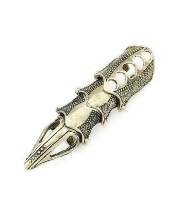 Bendable Joint Nail Ring Fashionable Gothic Punk Hinge Joint Full Finger Nail Armor Ring Claw Jewelry Bronze