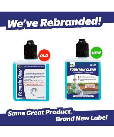 Hydra Fountain Clear Water Feature Cleaner | 60ml - Treats 800L | Algae & Biofilm Treatment for Crystal Clear Water - Buy Online on GoSupps.com