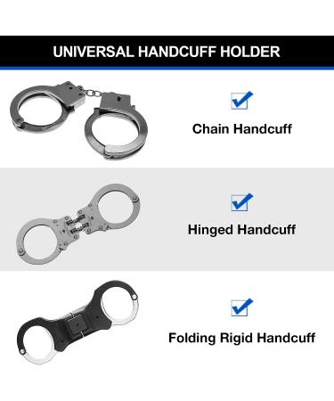 Kydex Handcuff Case for ASP & Hinged & Chain Handcuffs | MOLLE/Belt Clip | Law Enforcement Holder | Adjustable Strap | Duty Belt Fit 1.5-2.25 - Buy Online on GoSupps.com