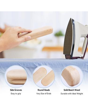 Tailors Clapper Set - Wood Sewing Tool for Quilting, Pressing, and Steam Ironing (Beech, 2 Pcs) - Buy Online on GoSupps.com