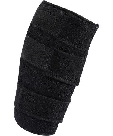 Durable Calf Compression Support Sleeve - 1PC Black Shin Rail for Wrestling & Muscle Support | 56 x 28 cm International Shipping Available - Buy Online on GoSupps.com