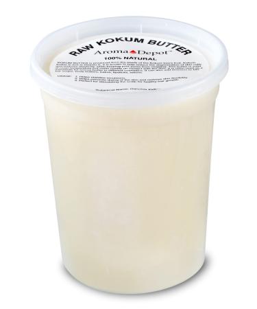 Aroma Depot 32 oz. / 2 lb. Raw Kokum Butter Great for Skin  Body and Hair. 100% Pure I Natural I Cold Pressed I Thickener for Body Butters  Sunscreens  Soaps  Deodorants and Lotions. 2 Pound (Pack of 1)