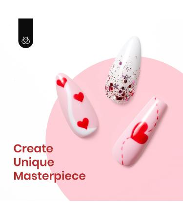Beetles Gel Nail Polish Set - 6 Colors Pink Rose Red Kit | Glitter Pink Gel | Soak Off LED Lamp | Manicure Kit for Women - Buy Online on GoSupps.com