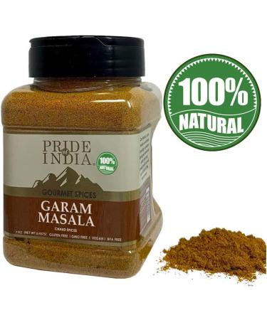 Pride of India - Garam Masala Ground Warming Spice Blend for Variety of Dishes Flavorful Mix for Curries and Pilafs Easy to Use - 8 oz. Medium Dual Sifter Bottle Ideal for Non-Veg & Veg Dishes - Buy Online on GoSupps.com