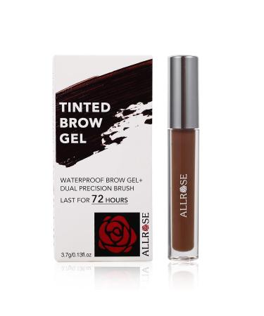 ALLROSE Waterproof Tinted Brow Gel - Long-Lasting Semi-Permanent Eyebrow Mascara in Brunette Shade - Buy Online on GoSupps.com
