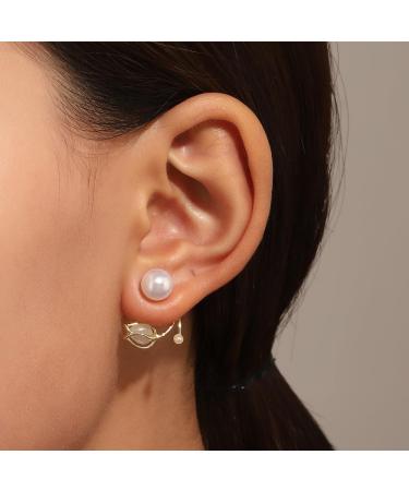 Tulip Flower Versatile Earrings Black Tulip Flower Stud Earrings Red Pearl Tulip Stud Earrings Fashion earrings gifts for ladies girls 1 Pair Red - Buy Online on GoSupps.com