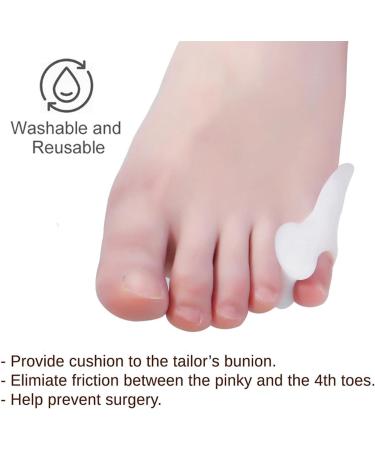HAOSEM 2Pcs Gel Bunion Corrector Pad - Bunionette Straightener & Pinky Toe Protector for Pain Relief - Buy Online on GoSupps.com