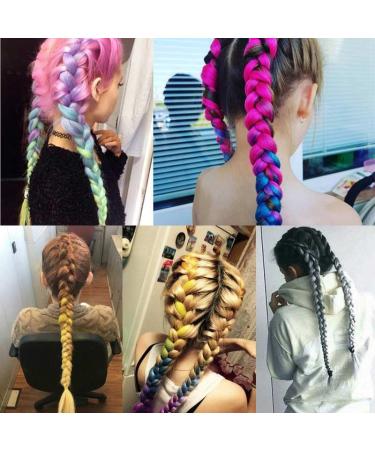 Ombre Braiding Hair Extensions - 6 Pack 24 Inch Pre-Stretched High Temperature Synthetic Hair (C39) | International Shipping - Buy Online on GoSupps.com