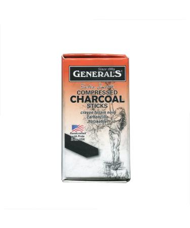General Pencil Compressed Charcoal Sticks 4/Pkg-White - Soft Assorted  (GP958