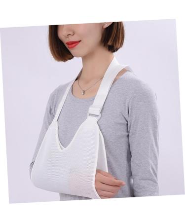 MAGICLULU Adjustable Arm Sling Brace - Breathable Shoulder Immobilizer & Support Sling for Sports | Comfortable Mesh Strap in White - Buy Online on GoSupps.com