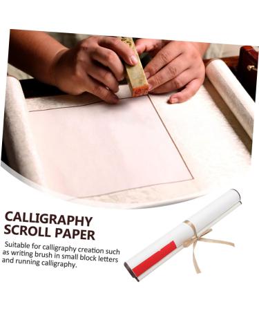 Calligraphy Blank Scroll Wall Murals Blank Scroll Scroll Chinese Scroll Rice Paper Art Paintings Red 105X45X1CM - Buy Online on GoSupps.com