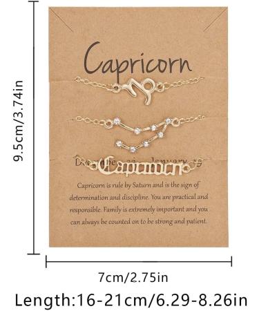 ADEYPCGD 3 Piece Set Of Twelve Constellation Bracelets 3 Piece Set Of Ancient Characters British Constellation Bracelets Alloy Bracelets Western Jewelry Set A One Size - Buy Online on GoSupps.com