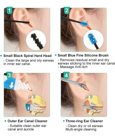 Q-Grips Earwax Remover Kit - 3-in-1 Safe Silicone Tool with 16 Replacement Tips for Adults & Kids - Buy Online on GoSupps.com
