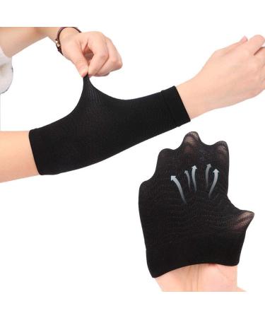Arm Slimming Shaper - 2 Pairs Compression Sleeves for Women | Weight Loss Upper Arm Fat Reduction - All Black - Buy Online on GoSupps.com