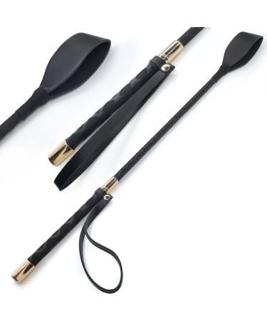 Keedolla 18" Riding Crop English Whip with Wrist Strap, Horse Whip Jump Bat Equestrianism Horse Crop for Training, Tournament, Shows - Double Slapper