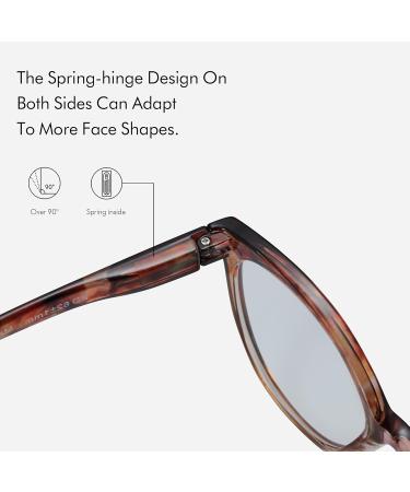 Zenottic Women's Fashion Reading Glasses - 4 Stylish Pairs in Pink Gray Brown & Blue | 2.0x Magnification for Work Outdoor & Parties - Shop Internationally! - Buy Online on GoSupps.com