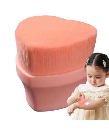 Liquid Foundation Applicator Brush Cosmetic Sunscreen Applicator | Heart-Shaped Powder Makeup Tools Travel Size Cosmetic Applicator for Kids And Adult Pink
