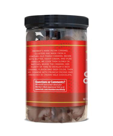 Member's Mark Milk Chocolate Pecan Caramel Clusters 30.2oz - Gourmet Treats - 1.88lb Pack - Indulge in Deliciousness! - Buy Online on GoSupps.com