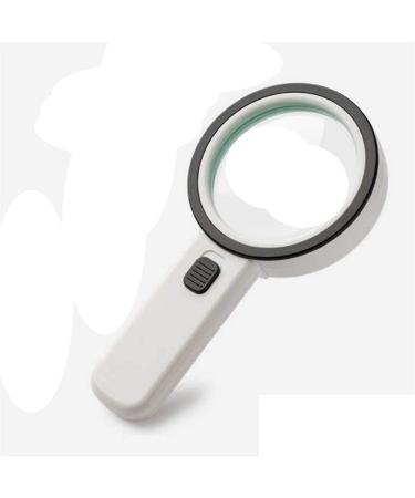 ES for Hobbies Reading Magnifier Portable Hand-held 30X high-Definition 90 mm Lens Older Students to Read Newspapers microprinting map Magnifying Better Life