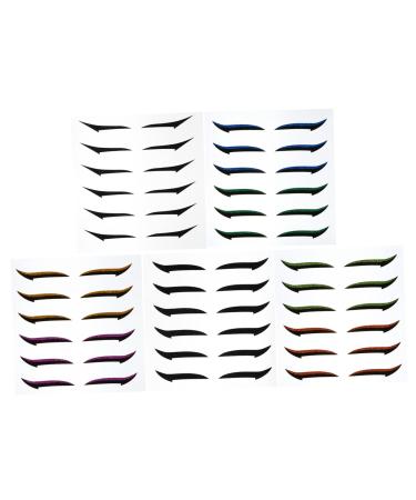 Outanaya 36 Pairs Glitter Eyeliner Sparkle Stickers Eye Skin Sticker Invisible Eye Line Strip Sticker Instant