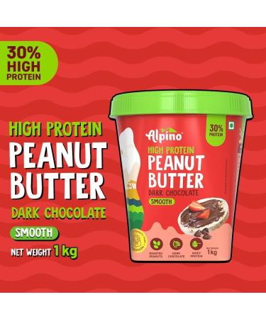 ALPI NO High Protein Dark Chocolate Peanut Butter Smooth 1kg - Roasted Peanuts Dark Chocolate Whey Protein & Pea Protein 30g Protein Gluten Free - High Protein Peanut Butter Creamy - Buy Online on GoSupps.com