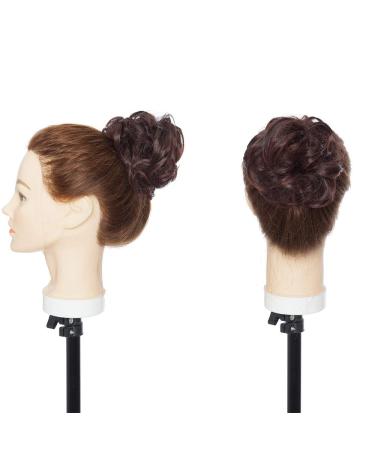 SEGO Hair Part Hair Tie Extensions - Curly Bun & Messy Updos | Natural Black & Dark Golden Brown - 30g - Buy Online on GoSupps.com