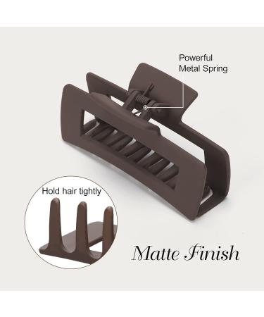 Colorfarm Large Claw Clips for Thick Hair - 6 Pack 4.3' Big Hair Clip for Strong Hold - Nonslip Hair Clips for Women - Hair Styling Accessories in Black, Brown, Beige - 2 Styles - Buy Online on GoSupps.com