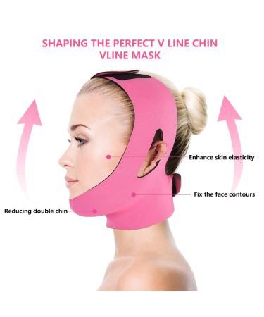 Face Slimming Belt Bandage for Women - Double Chin Skin Strap for Face-Lift - Pink | Ideal Gift - Buy Online on GoSupps.com