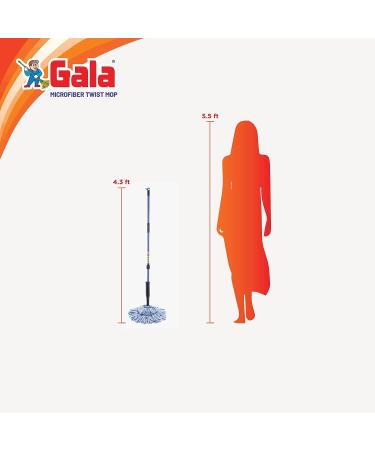 Gala Microfiber Twist Mop - Blue and White | Premium Cleaning Tool - Buy Online on GoSupps.com