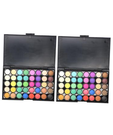 FOMIYES 2pcs 40 Matte Eyeshadow Makeup Palette Eyeshadow Matt Eye Shadow Earth Tones Eyeshadow Palette 1 count (Pack of 1) As Shownx2pcs
