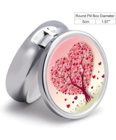 Travel Pill Box - 3 Compartment Heart Tree Design - Portable Pill Organizer for Purse & Pocket - Small Medicine Case for Travel - Buy Online on GoSupps.com