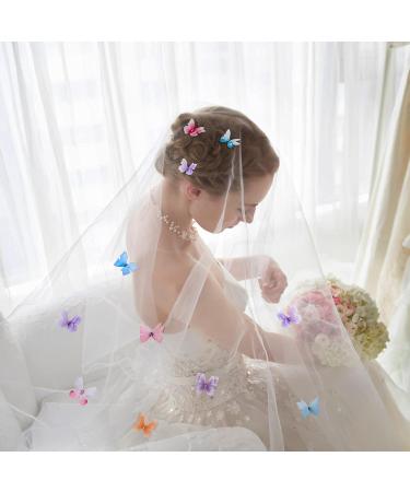 80-Piece Colorful Organza Butterfly Appliques for DIY Craft Projects and Wedding Decor - Charming Style - Buy Online on GoSupps.com