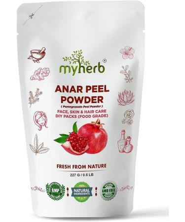 100% Pure Natural Organic Anar Peel Powder (Pumegranate Peel Powder) || 227 Gm/0.5 Lbs || for Hair and Face Care || for Skin || for Food Grade || for Men and Women