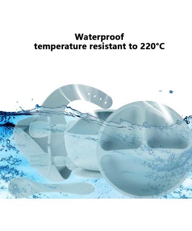 Set of 6 Baby Feeding Set Silicone Baby Tableware Set Food Grade Infant Dinnerware Set BPA Free Baby Led Weaning Supplies Non-Slip Self Feeding Utensils with Silicone Suction Bowls&Adjustable Bib&Divided Plates&Fork&Soft Spoon&Soup Spoon for Toddlers Infa - Buy Online on GoSupps.com