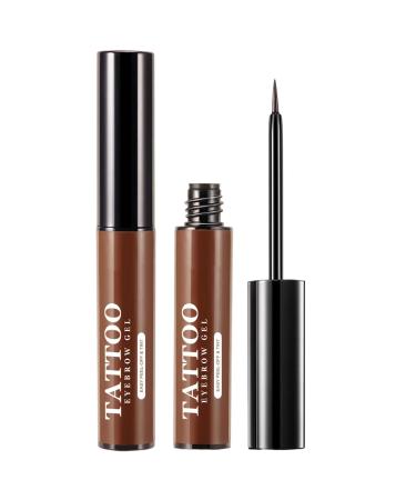 Eyebrow Makeup | Peel Off Sweatproof Tinted Brow Gel with Brow Templates - 3 Days Eyebrow Dye Tools for Women and Girls Long Lasting Eye Brow Cosmetics Light Brown 02 light brown