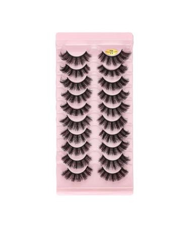 UAMOU Lashes Volume Fluffy Dense Russian Curling Fake Eyelashes Mink Eyes Extension Russian Strip Lashes handmade Cheerfully (Color : 10pairs 7D-15 Size : 20 Boxes)