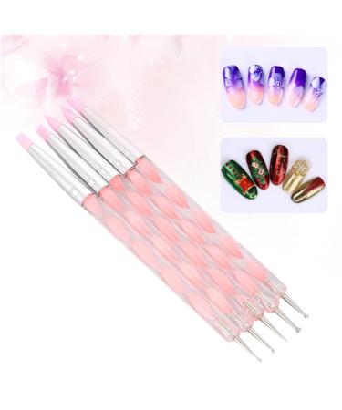 Nail Art Dotting Pen Set - 5 Double Ended Tools for Perfect Manicures | Pink | International Shipping - Buy Online on GoSupps.com