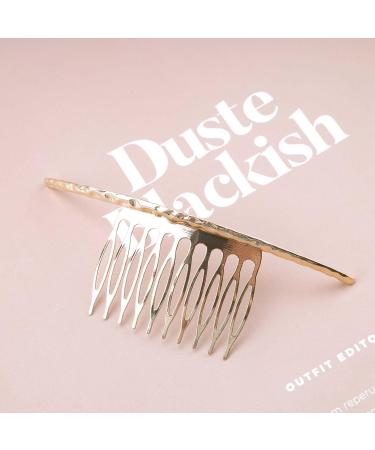 Dervivea Boho Bar Hair Comb Barrette Minimalist Gold Hair Comb Geometry Hair Clip Comb Metal Hair Piece Accessories for Women and Girl Headdress - Buy Online on GoSupps.com