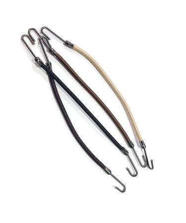 Buy SOLUSTRE 20 Pieces Hair Styling Ponytail Hooks & Bungee Hair Ties in Apricot & S. Beige - Perfect for Stylish Ponytails - Buy Online on GoSupps.com