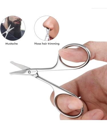 Jarvistar Premium Rounded Bent Nasal Scissors - Stainless Steel Facial & Nail Scissors for Men - 9.5 cm Ear & Hair Scissors - Bartscher Quality - Buy Online on GoSupps.com
