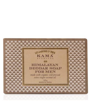 Kama Ayurveda Himalayan Deodar Soap for Men with Organic Cold Pressed Extra Virgin Coconut Oil 125g