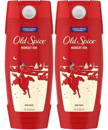 Old Spice Legendary American Achievements Body Wash Midnight Run 21 Ounce (Pack of 2)