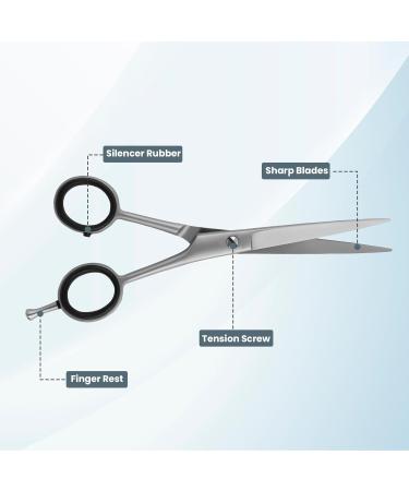 Professional Hairdressers Stainless Steel Barber Scissors Hair Cutting Shears (Style 2) - Buy Online on GoSupps.com