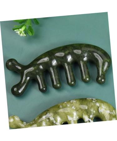 SESESFOUFU JADE Massage Comb | Acupuncture Massager Tool for Body Relaxation | Handcrafted Jade Massage Comb - Buy Online on GoSupps.com