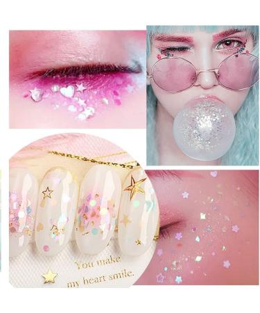 12 Colors Sparkly Chrome Powder Chunky Flakes Nail Art Sequins Manicure Decoration Nail Powder Flakes - Buy Online on GoSupps.com