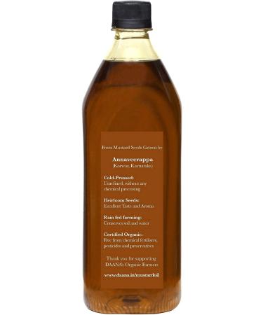 Daana Organic Mustard Oil Cold Pressed (1L) - Buy Online on GoSupps.com