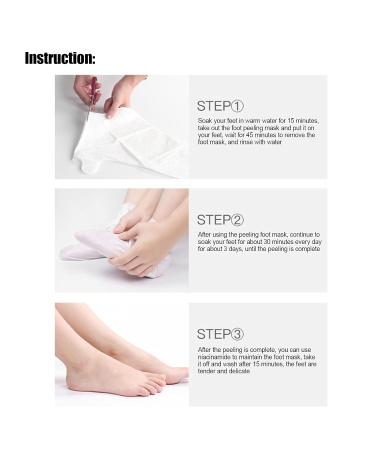 Foot Peeling Mask - Lavender Collagen Exfoliating Socks for Soft Moisturized Feet | Dead Skin Removal & Cracked Heel Care - Buy Online on GoSupps.com