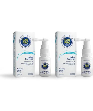 EAR PRO Natural ear spray for children and adults - easy -to -use ear spray to avoid water inclusion ear problems and to protect the hearing (2pack 400 applications)